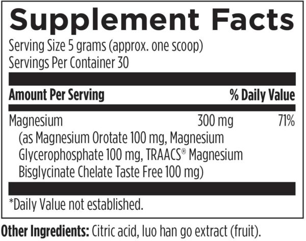 TriMag Nutrition Facts